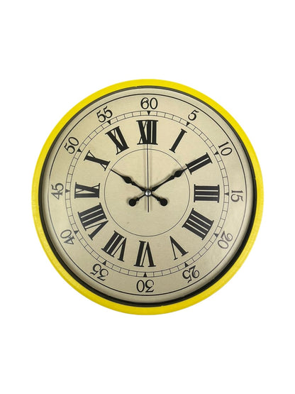 Zentime 36 Cm Sarı Dekoratif Duvar Saati