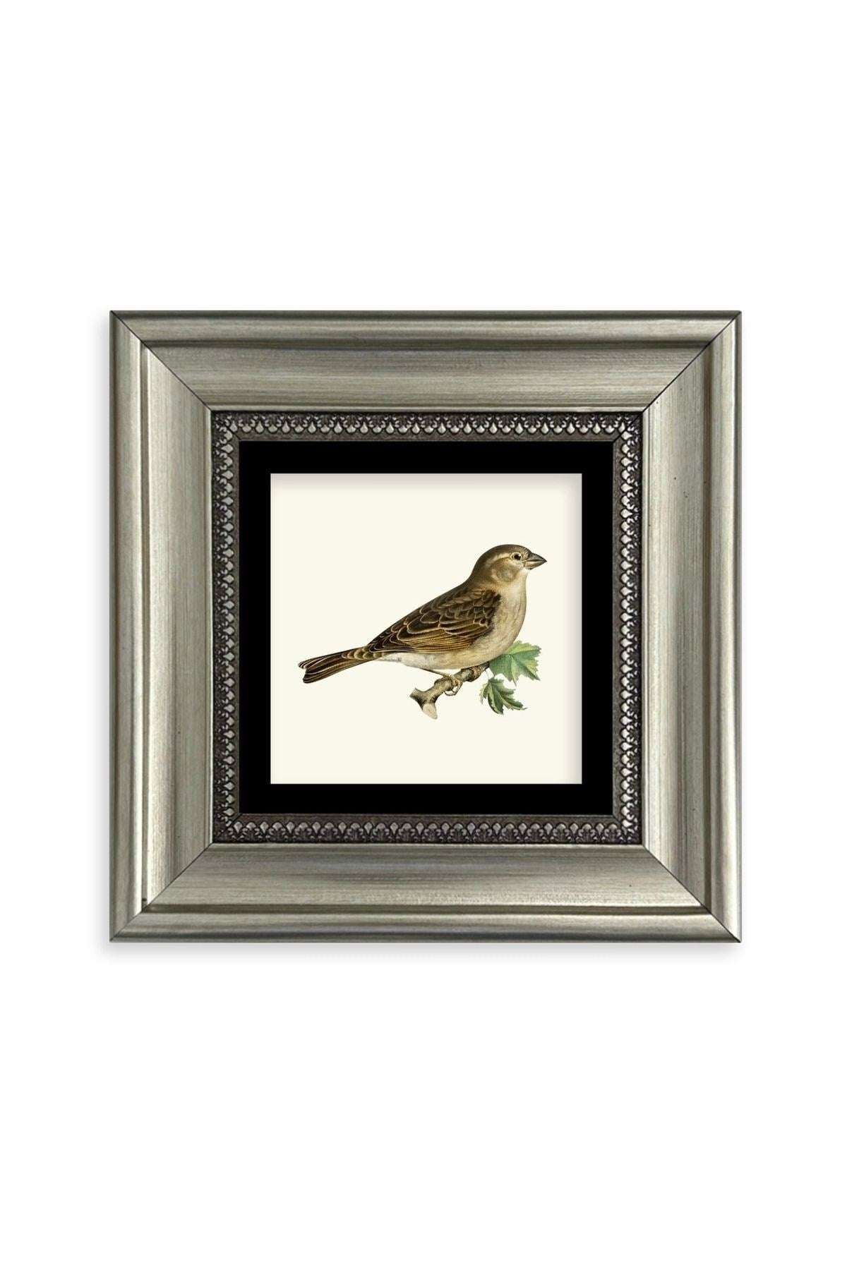 Serçe Çerçeveli Taş Tablo 20 cm