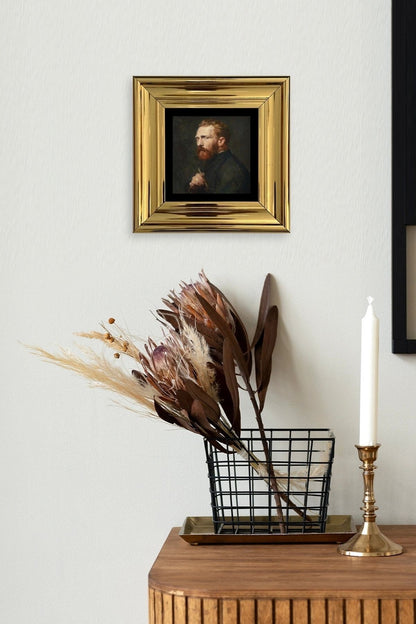 Van Gogh Çerçeveli Taş Tablo 20 cm