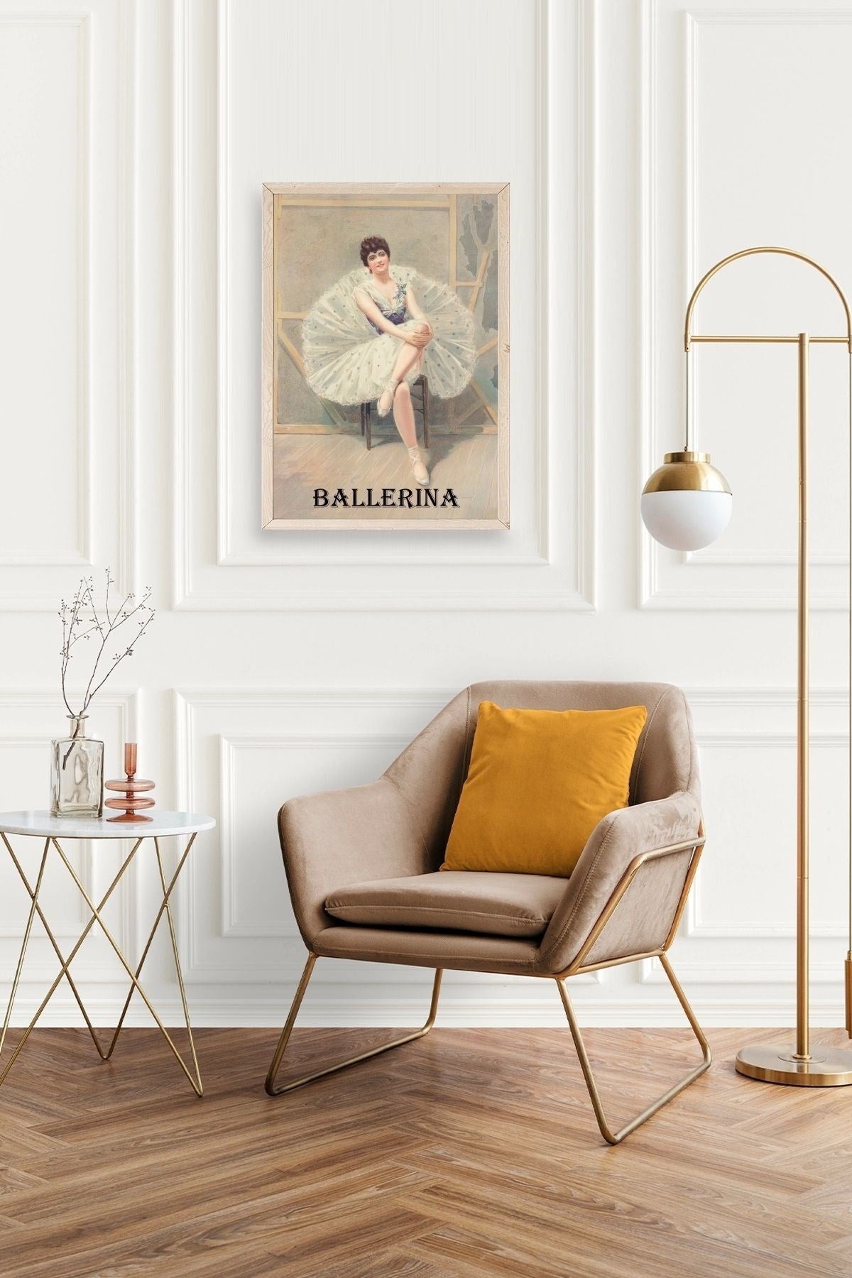 Ballerina Ahşap Çerçeveli Tablo 17 x 23