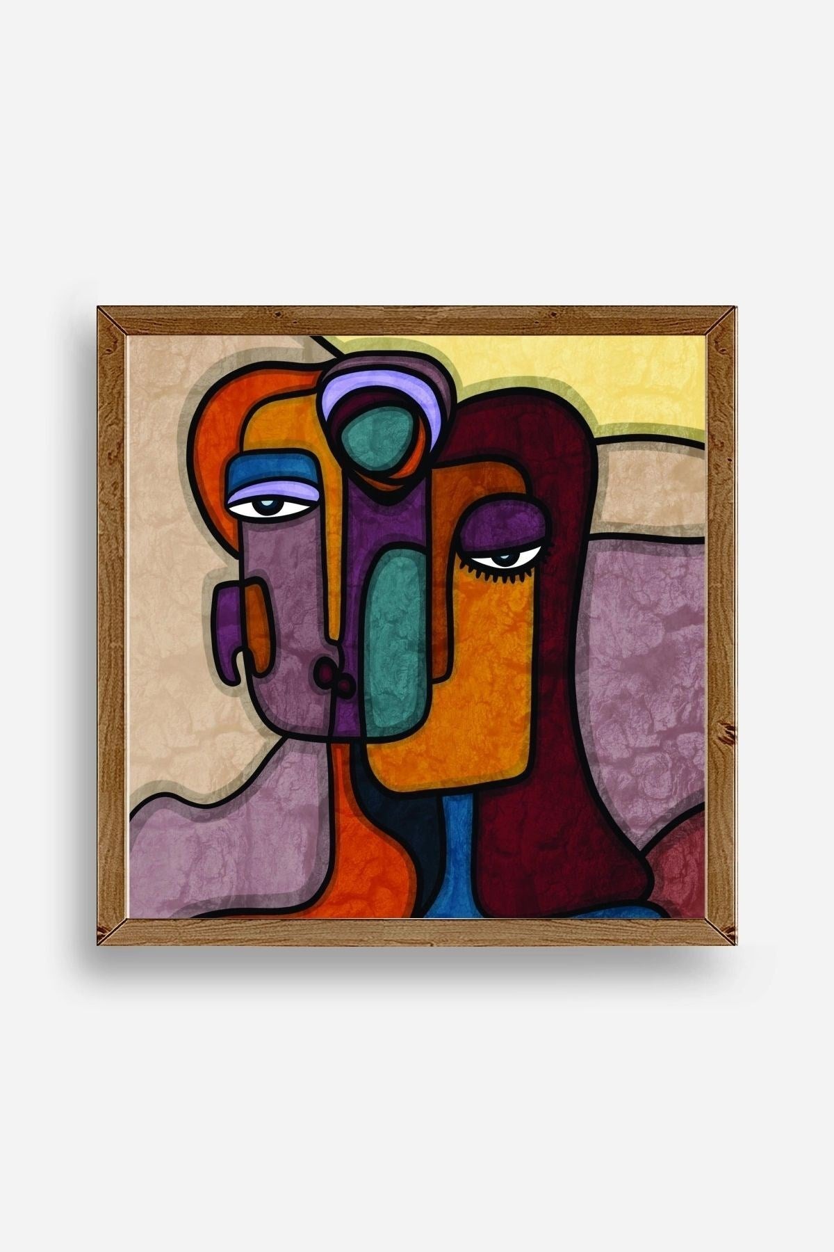 Soyut Kadın Ahşap Çerçeveli Tablo 23 x 30