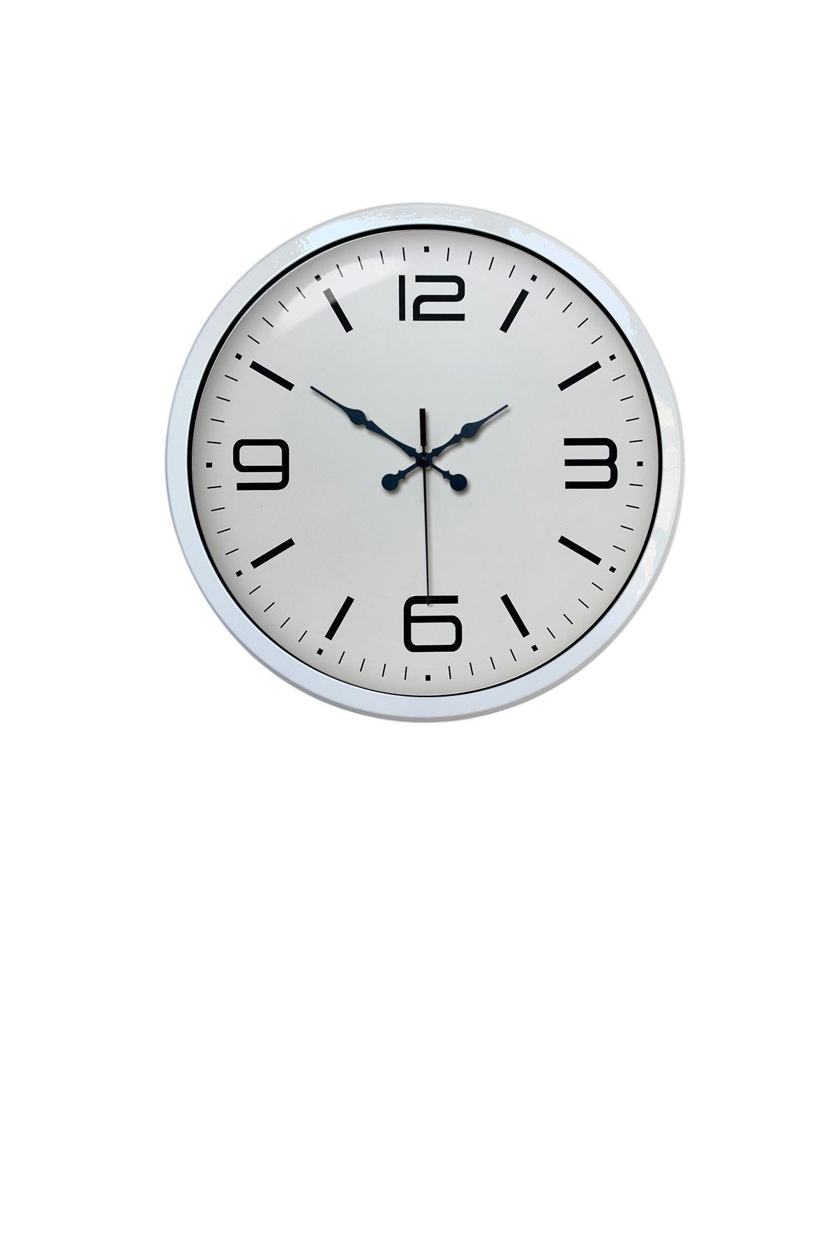 Zentime 40 Cm Metal Beyaz Modern Duvar Saati