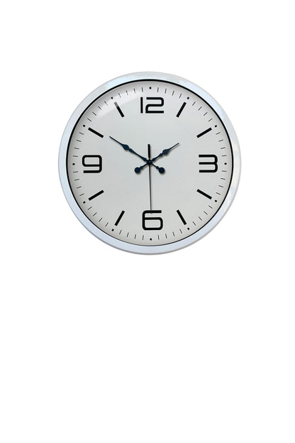 Zentime 40 Cm Metal Beyaz Modern Duvar Saati