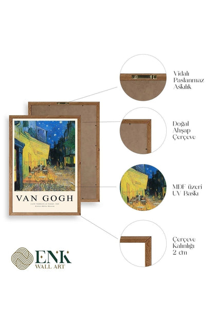 Van Gogh Ahşap Çerçeveli Tablo 50 x 70
