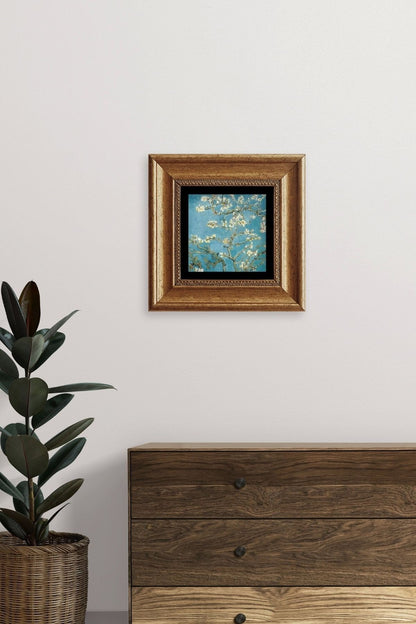 Bahar Çiçekleri Çerçeveli Taş Tablo 20 cm