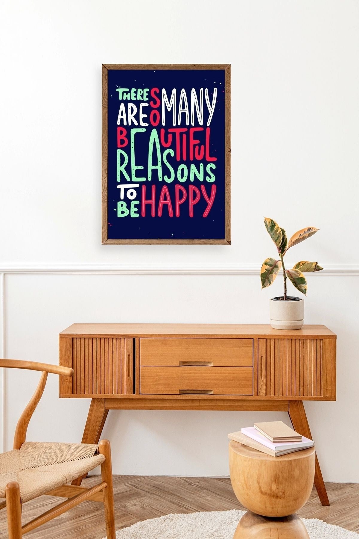 Motto Ahşap Çerçeveli Tablo 50 x 70