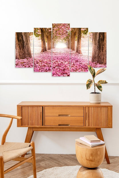 Çiçekler 5 Parçalı Mdf Tablo 60 x 100