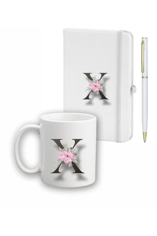 Çiçek Desen Ajanda, Kupa Ve Kalem Seti