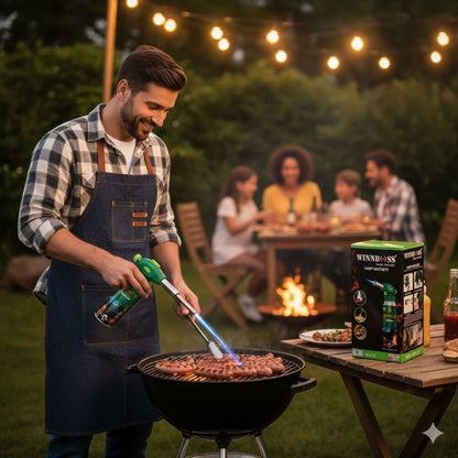 BUFFER® Outdoor Kamp, Piknik ve Tamir İşleri İçin Kamp Gazı Seti – Taşınabilir Pürmüz Alev Tabancası ve Yüksek Performanslı Gaz Kartuşu