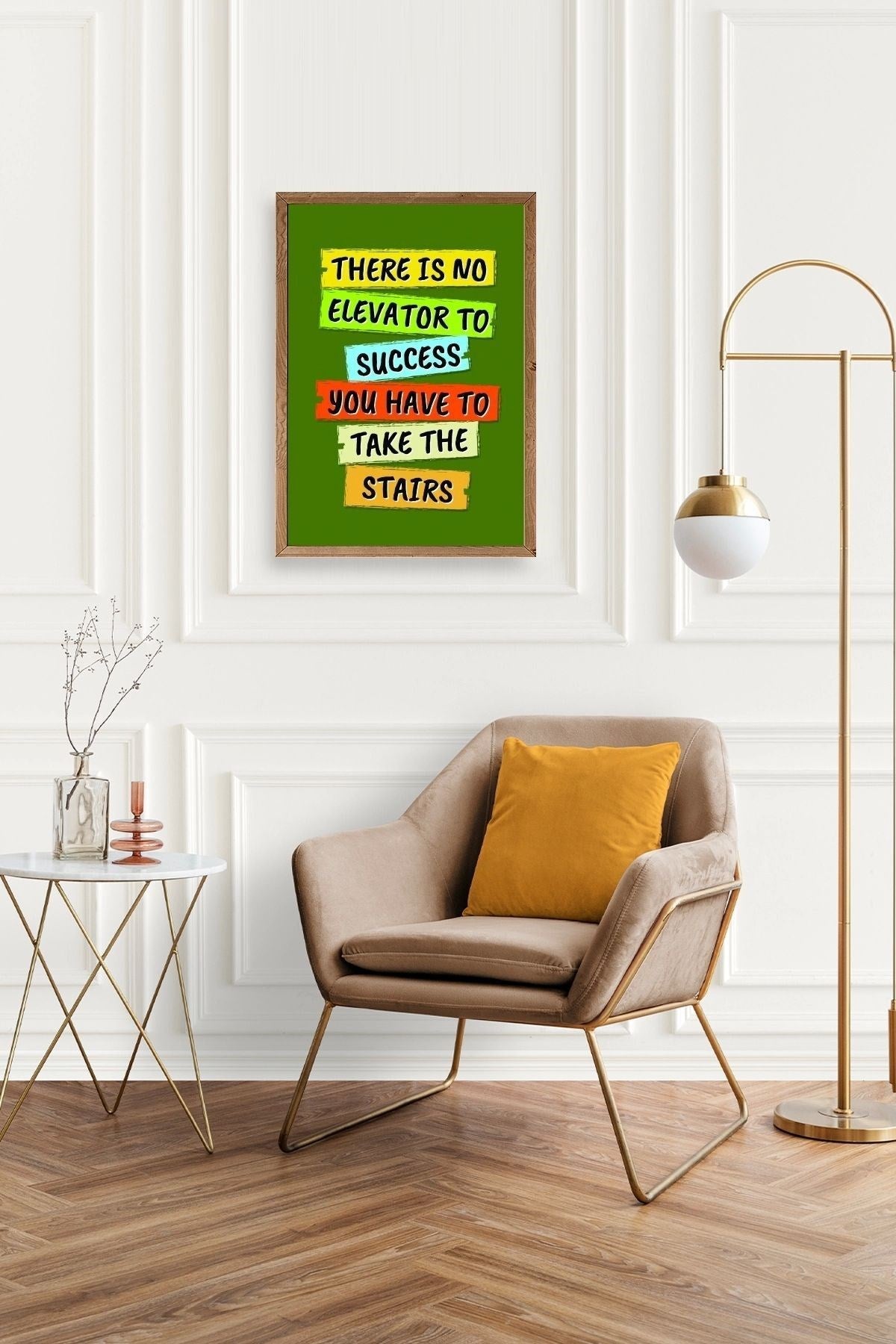 Motto Ahşap Çerçeveli Tablo 50 x 70