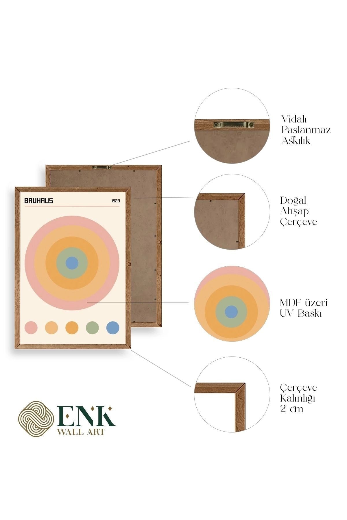 Bauhaus Ahşap Çerçeveli Tablo 23 x 30