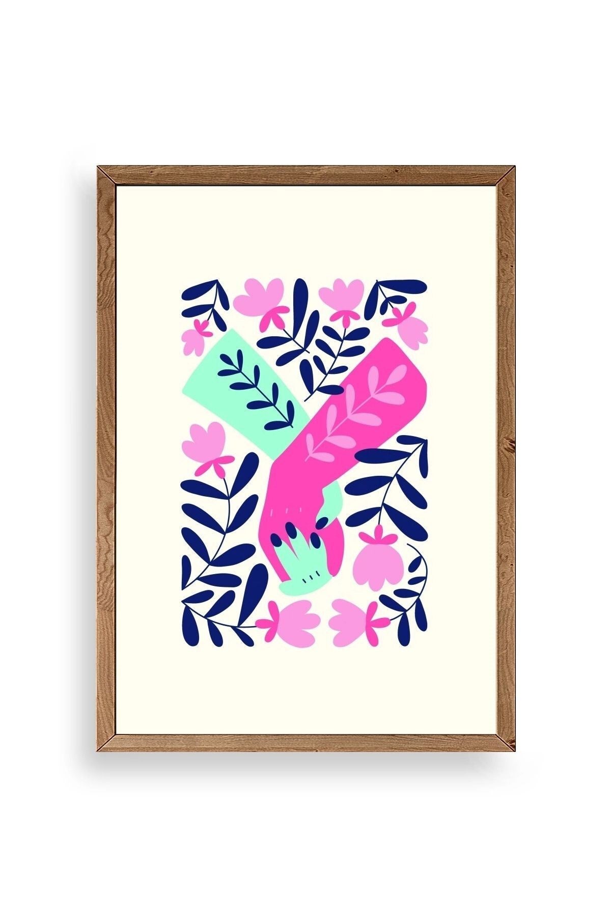 Soyut Ahşap Çerçeveli Tablo 23 x 30