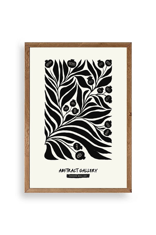 Soyut Ahşap Çerçeveli Tablo 50 x 70