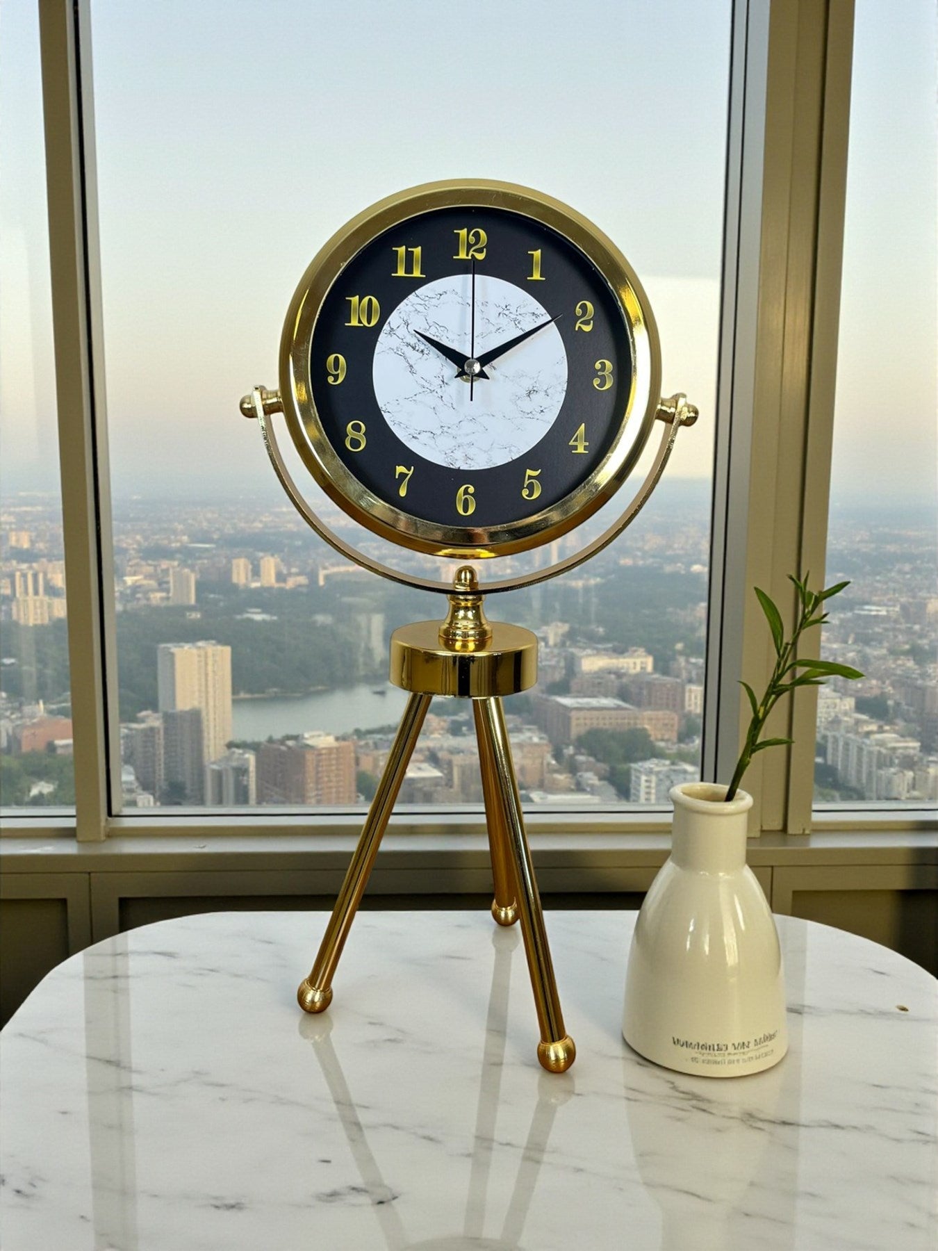 Zentime Gold Lüks Üç Ayaklı Masa Saati