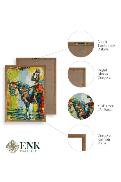 Atatürk Ahşap Çerçeveli Tablo 30 x 42