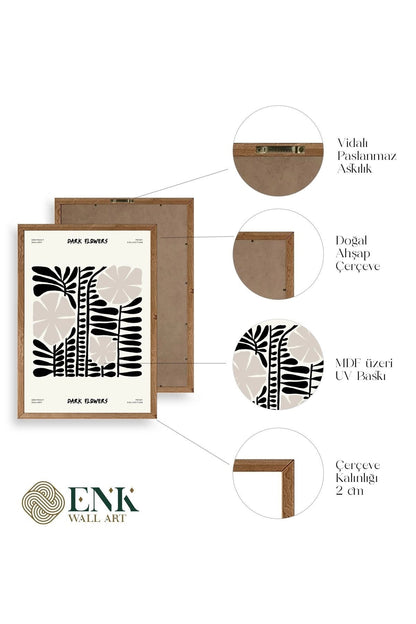 Çiçek Ahşap Çerçeveli Tablo 23 x 30