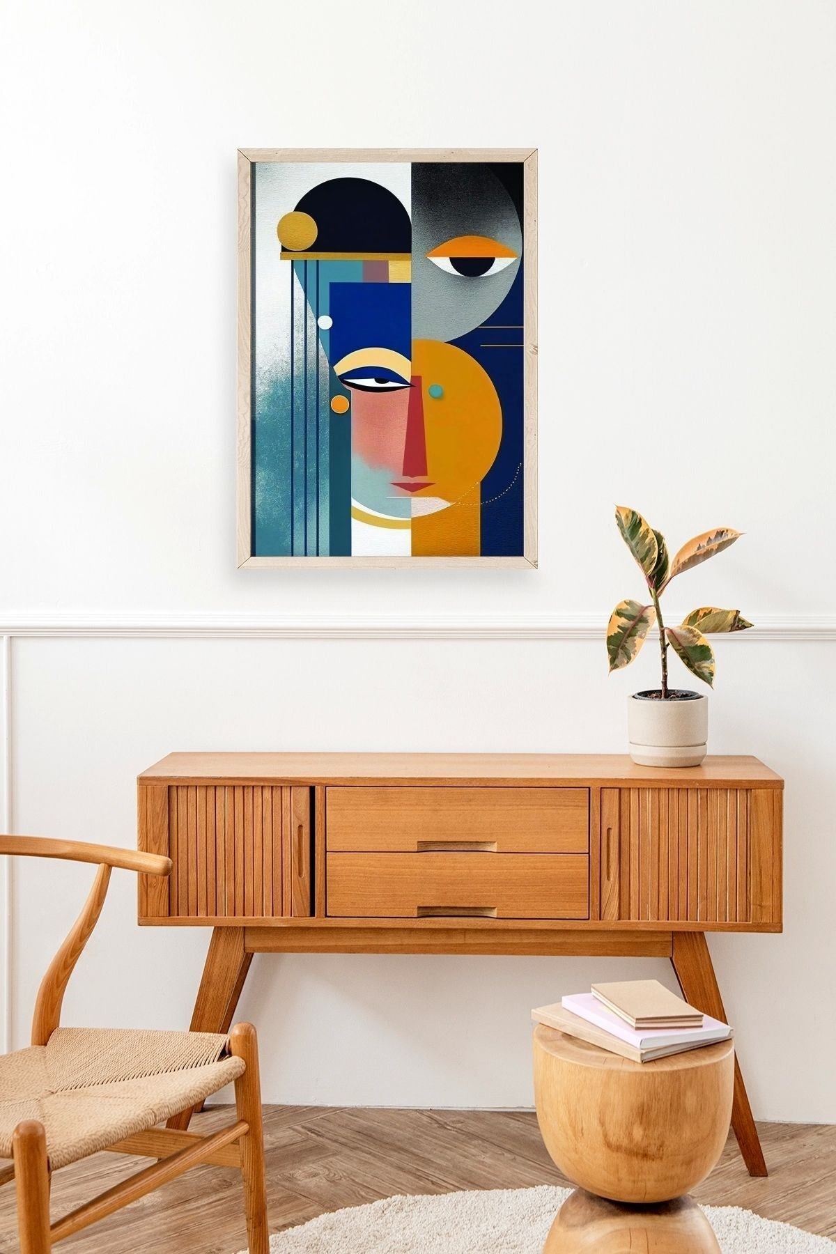 Modern Ahşap Çerçeveli Tablo 30 x 42