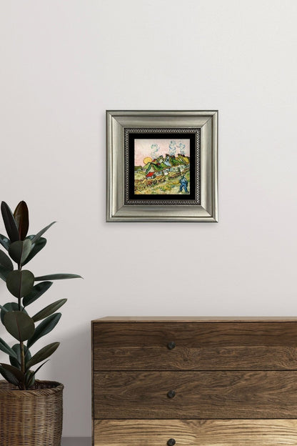 Van Gogh Çerçeveli Taş Tablo 20 cm