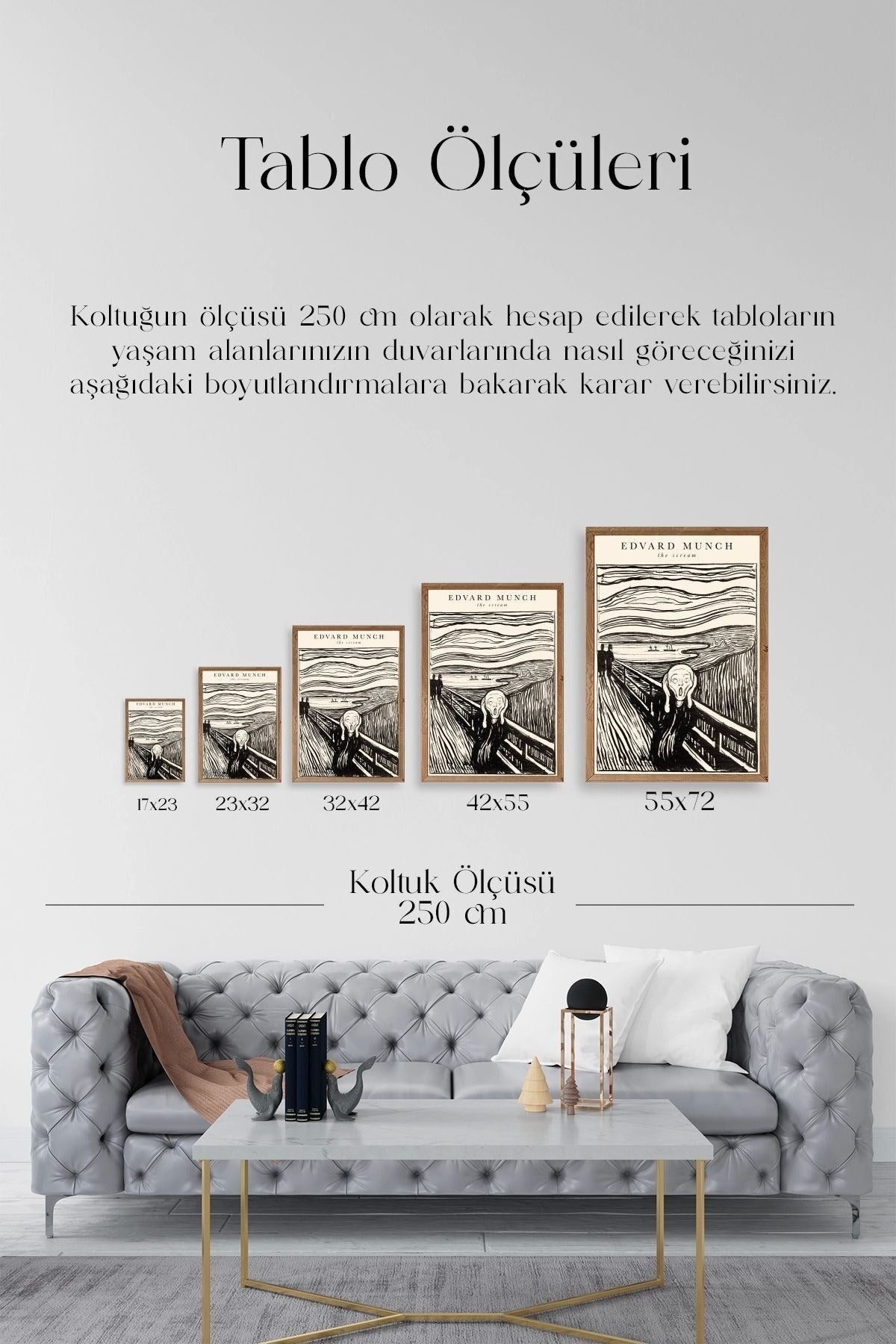 Çığlık Ahşap Çerçeveli Tablo 50 x 70