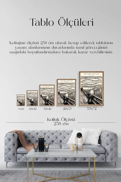 Çığlık Ahşap Çerçeveli Tablo 50 x 70