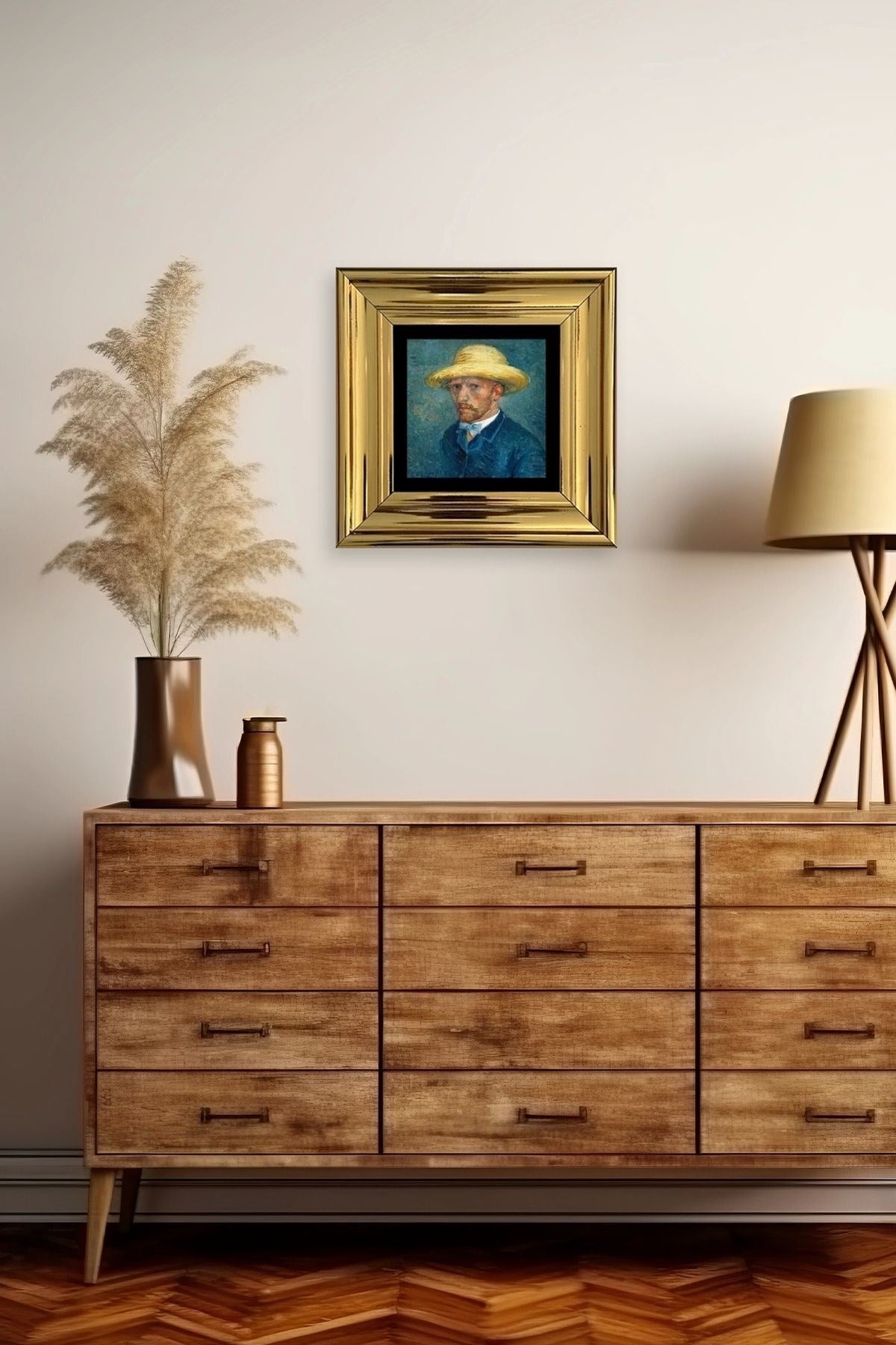 Van Gogh Çerçeveli Taş Tablo 20 cm