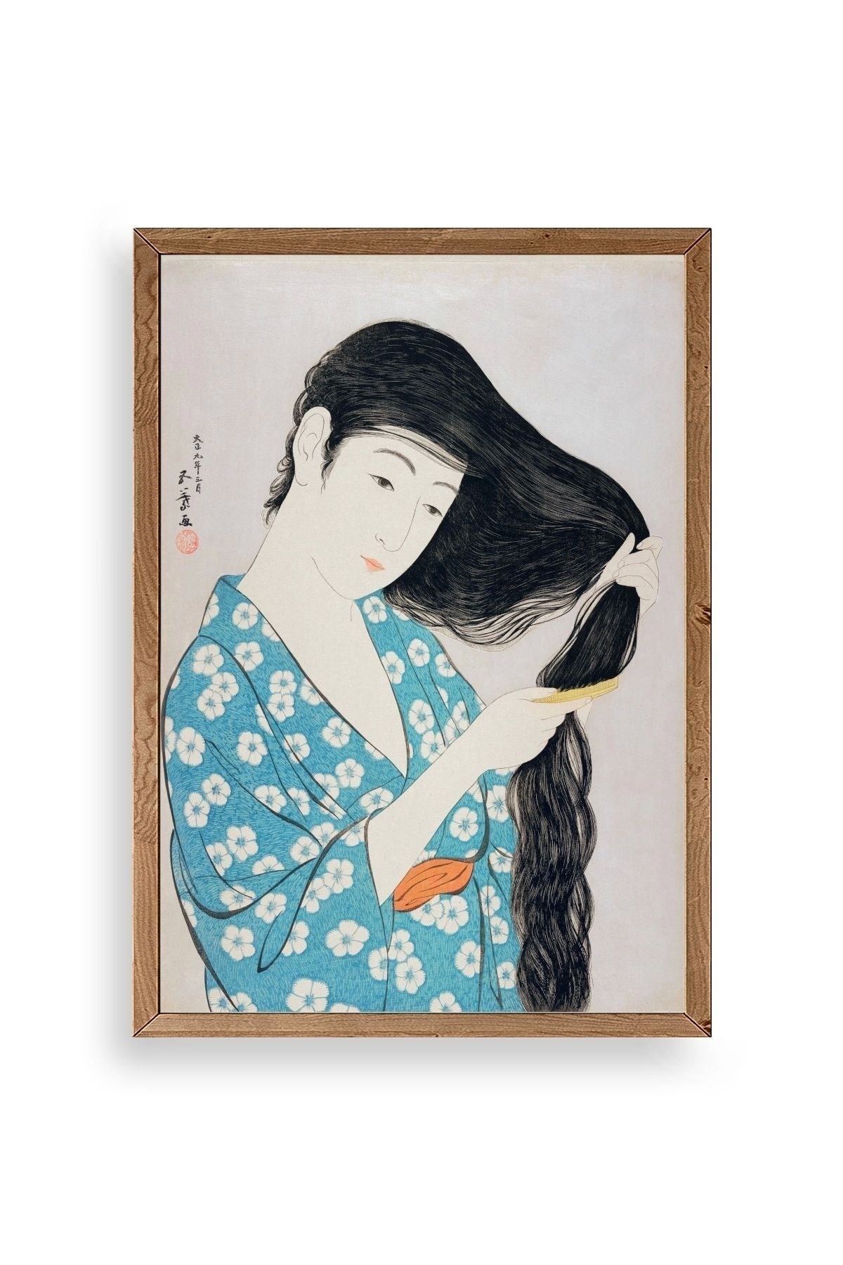 Hashiguchi Goyo Ahşap Çerçeveli Tablo 17 x 23