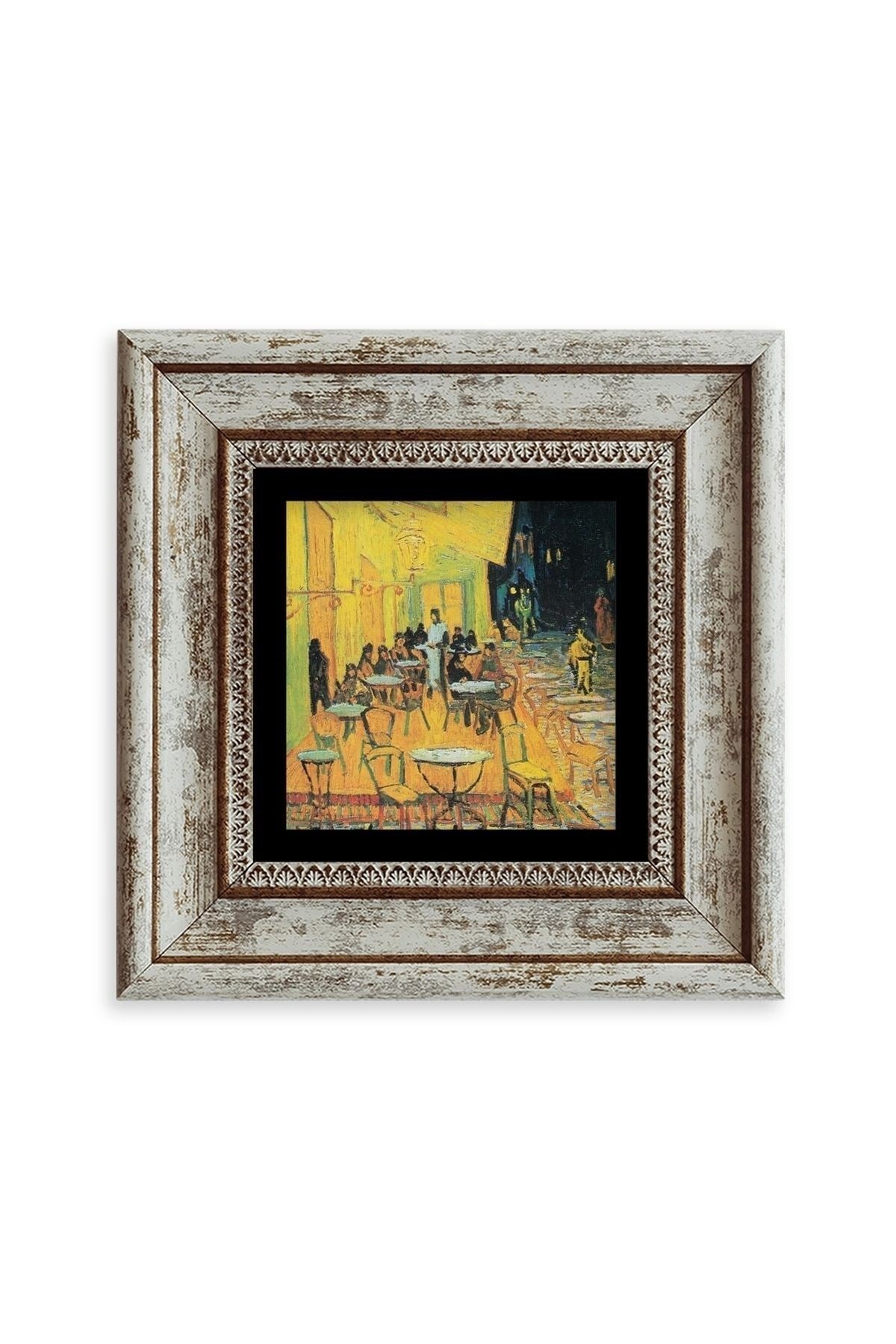 Kafe Çerçeveli Taş Tablo 20 cm