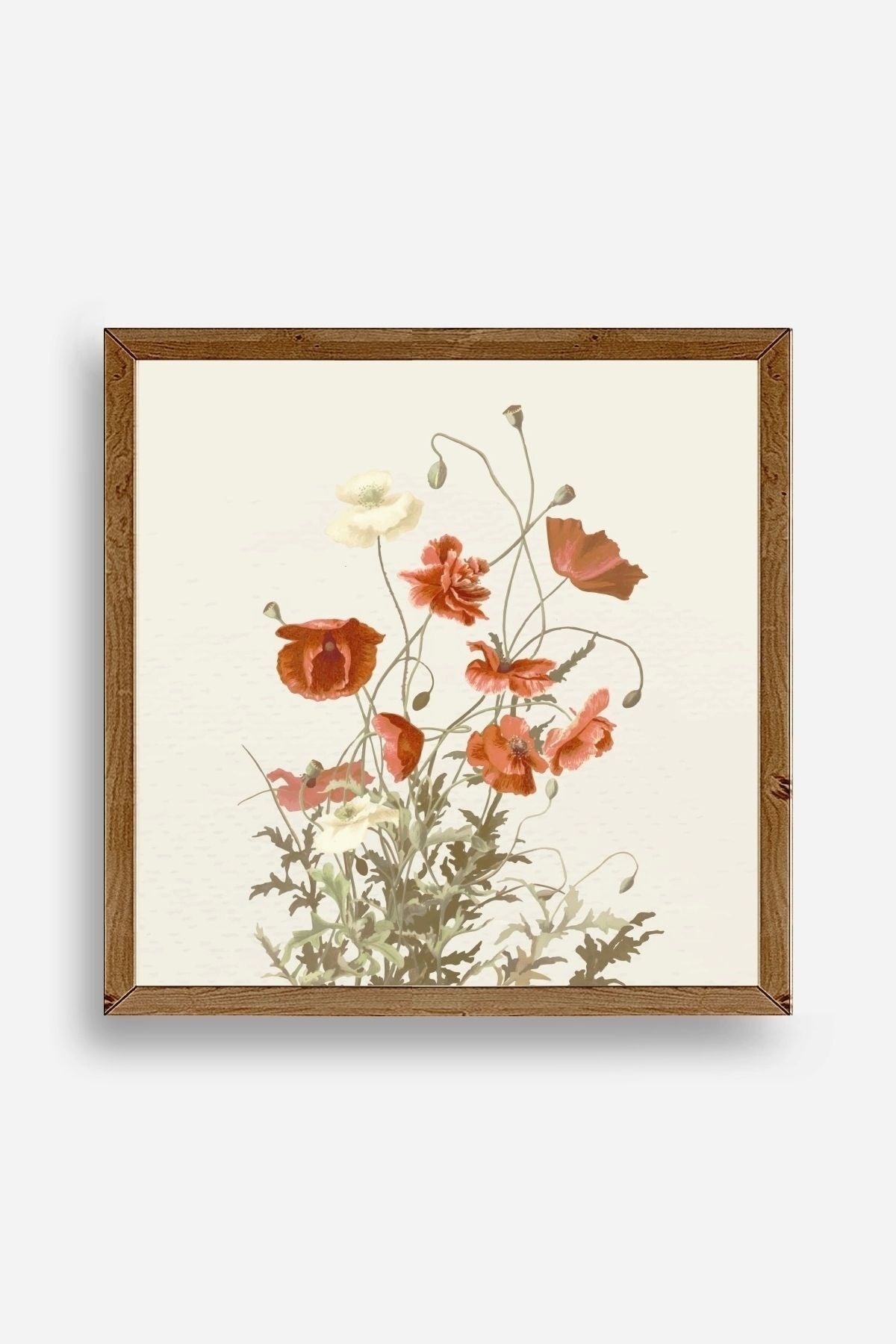 Çiçek Ahşap Çerçeveli Tablo 23 x 23