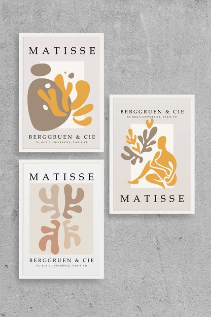 Matisse Üçlü Ahşap Çerçeveli Tablo 50 x 70