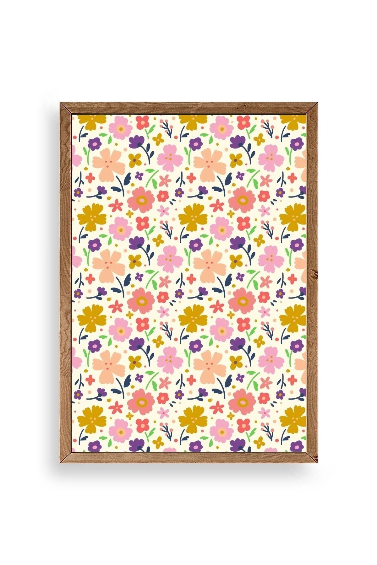 Çiçek Ahşap Çerçeveli Tablo 30 x 42