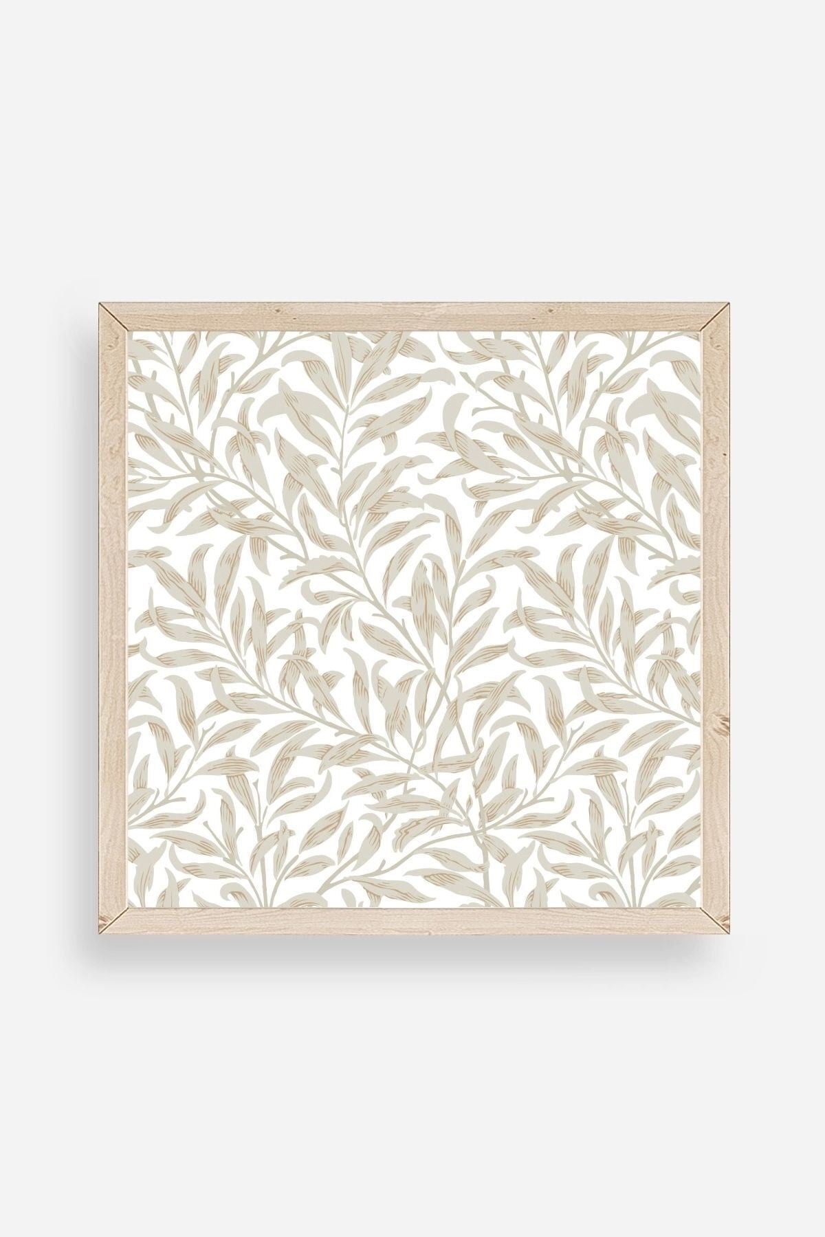 Yaprak Ahşap Çerçeveli Tablo 50 x 50