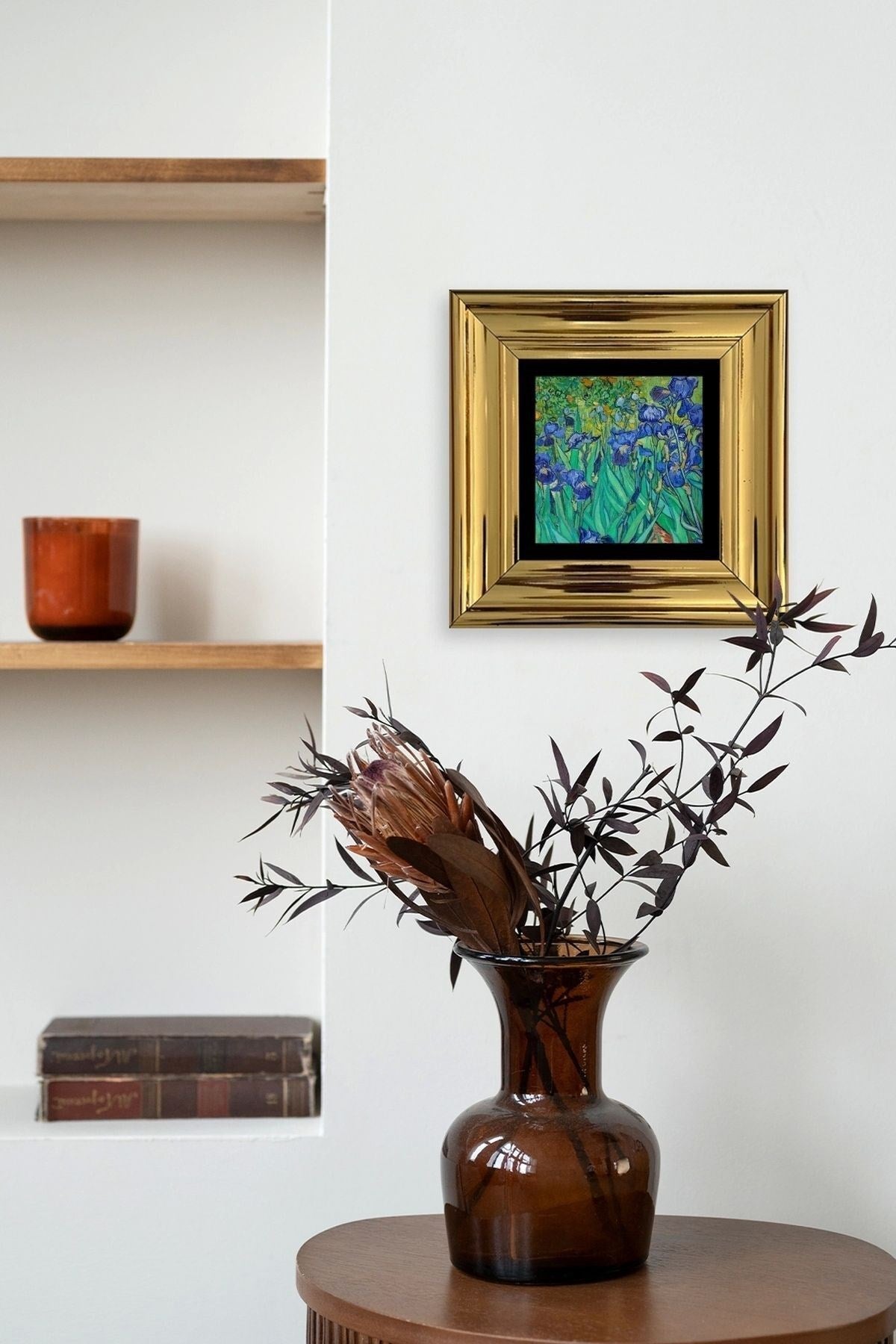 Van Gogh Çerçeveli Taş Tablo 20 cm