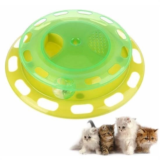 BUFFER® Döner Tablalı Kedi Yemek Yeme Kabı Eğlenceli Kedi Yemek Tabağı