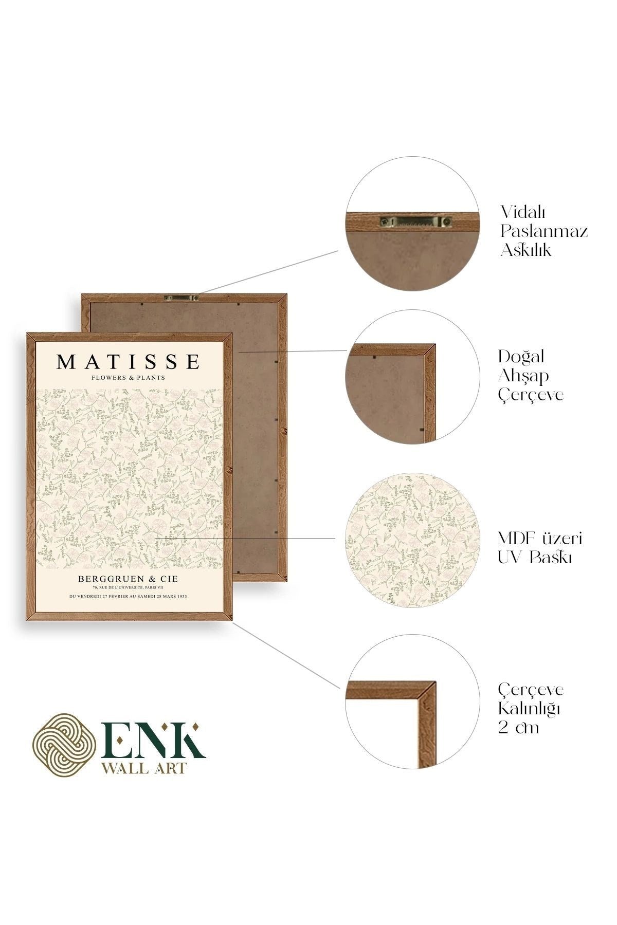 Matisse Ahşap Çerçeveli Tablo 17 x 23