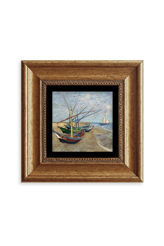 Van Gogh Çerçeveli Taş Tablo 20 cm