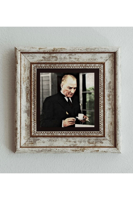Atatürk Çerçeveli Taş Tablo , Çerçeveli Taş Duvar Dekoru 20 cm