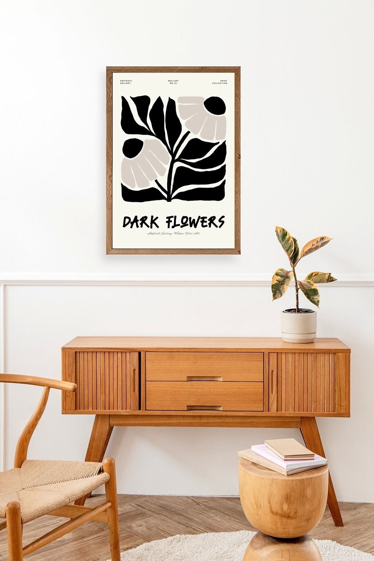 Çiçek Ahşap Çerçeveli Tablo 23 x 30