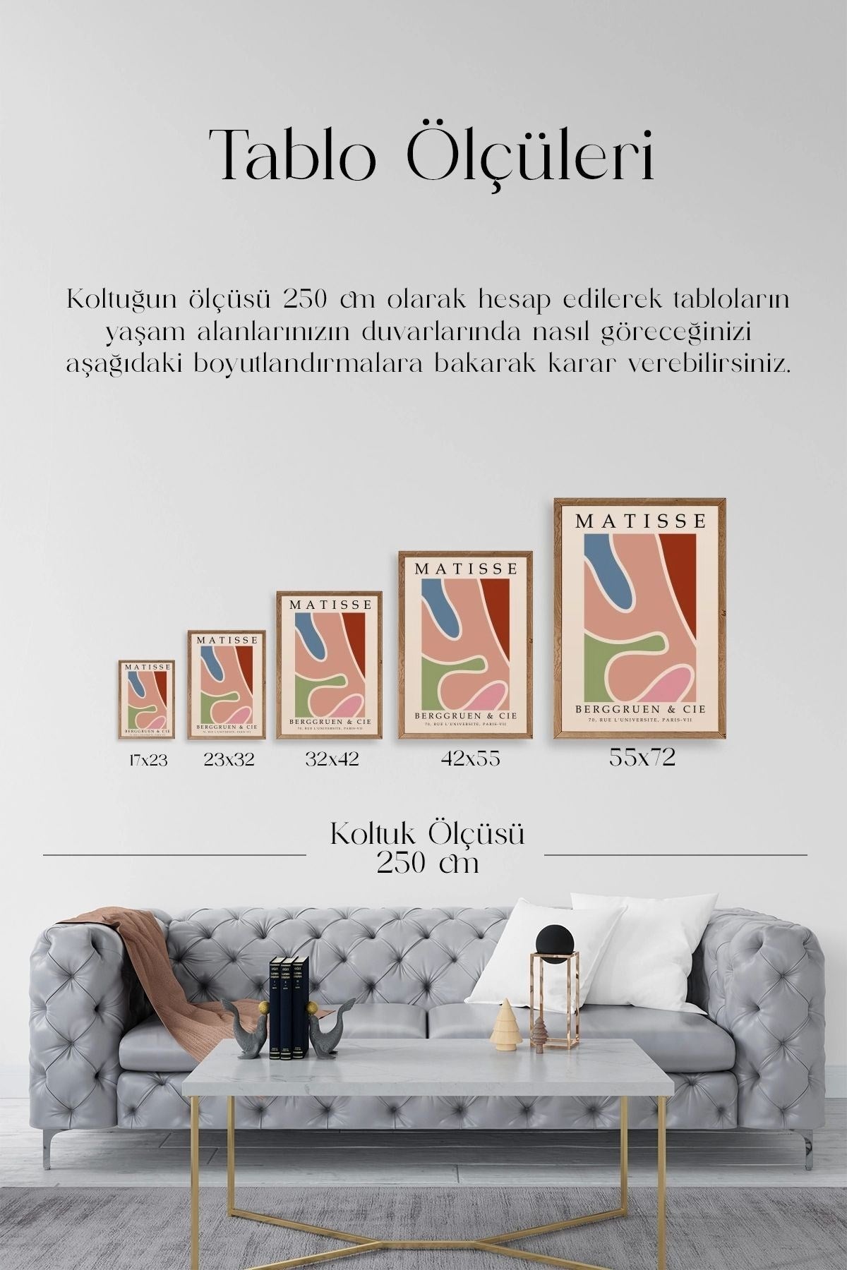 Modern Ahşap Çerçeveli Tablo 30 x 42