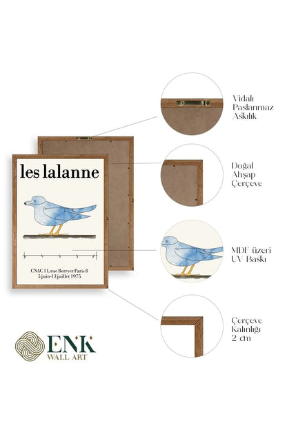 Les Lalanne Ahşap Çerçeveli Tablo 30 x 42