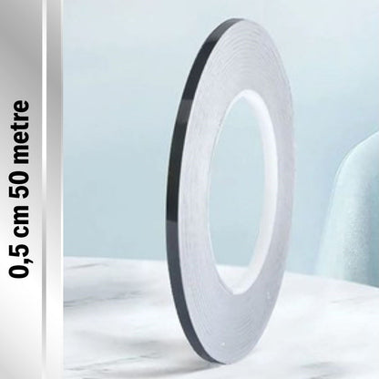 BUFFER® 0.5 cm Kalınlık Gümüş Renk Fayans Arası Dekoratif Şerit Bandı – 50 Metre Uzunluk, Banyo ve Derz Arası Suya Dayanıklı Estetik Dekorasyon Bandı