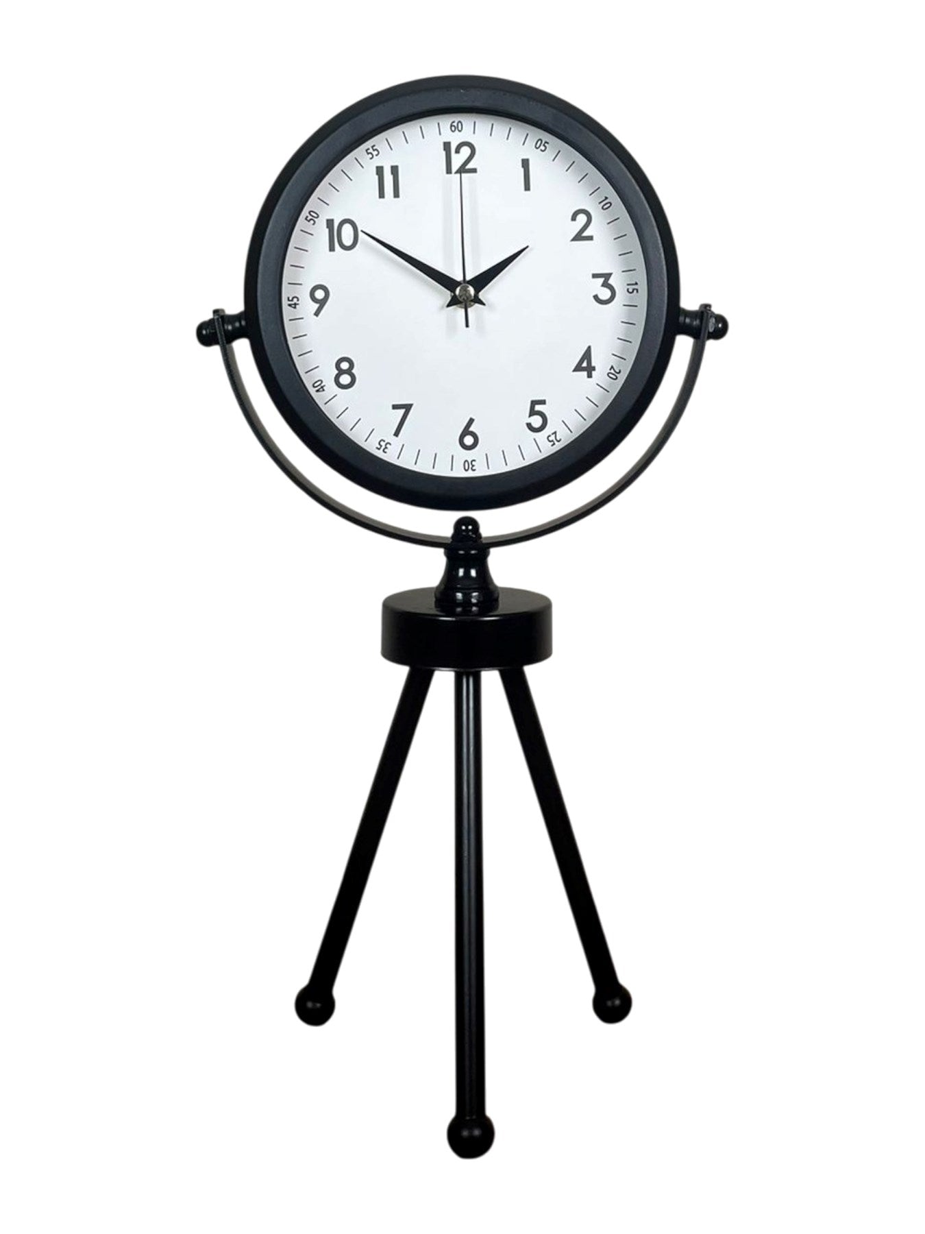 Zentime Siyah Zarif Üç Ayaklı Masa Saati