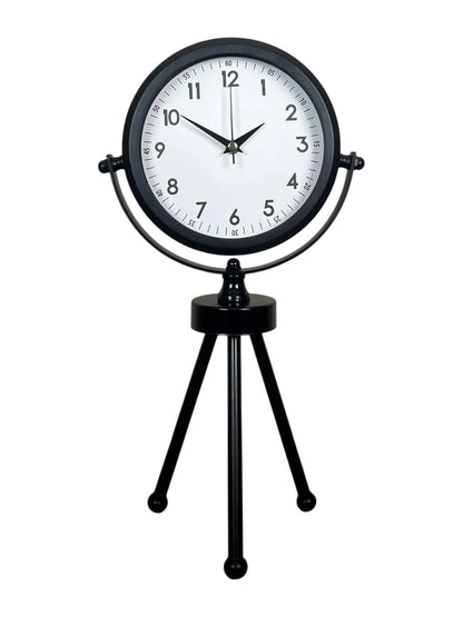 Zentime Siyah Zarif Üç Ayaklı Masa Saati