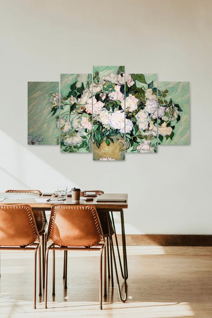 Çiçekler 5 Parçalı Mdf Tablo 60 x 100