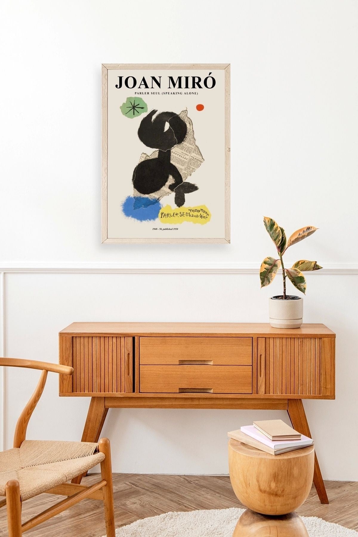 Joan Miro Ahşap Çerçeveli Tablo 23 x 30