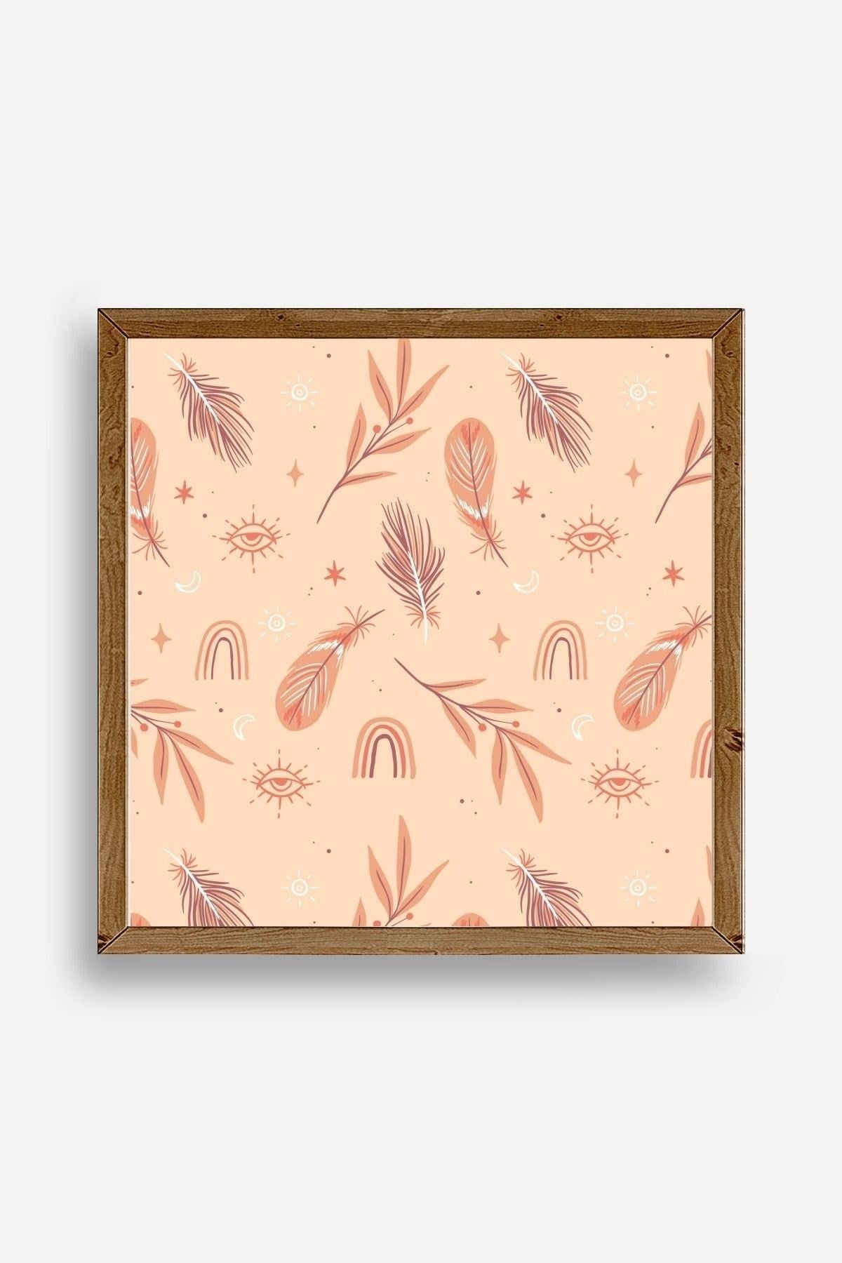 Tüy Ahşap Çerçeveli Tablo 23 x 23