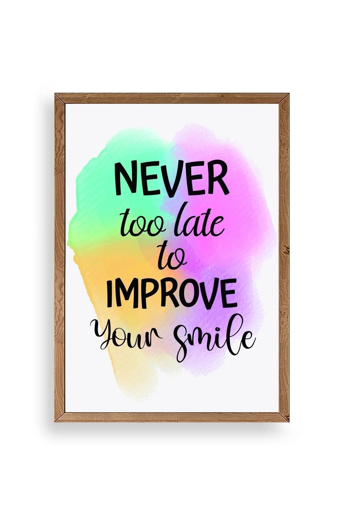 Motto Ahşap Çerçeveli Tablo 17 x 23