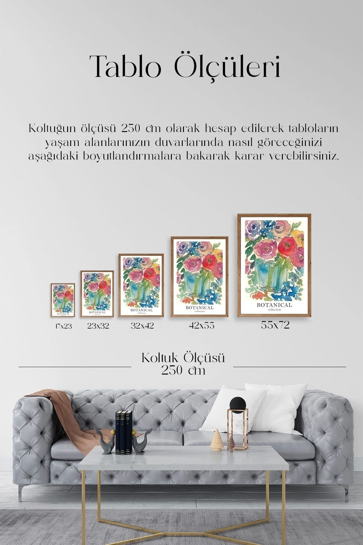Çiçek Ahşap Çerçeveli Tablo 23 x 30
