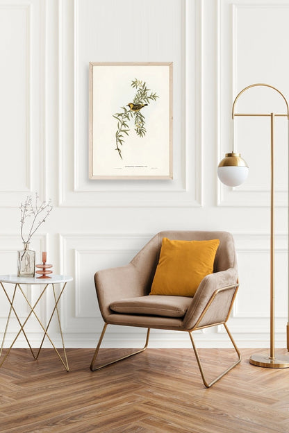 Daldaki Kuş Ahşap Çerçeveli Tablo 50 x 70