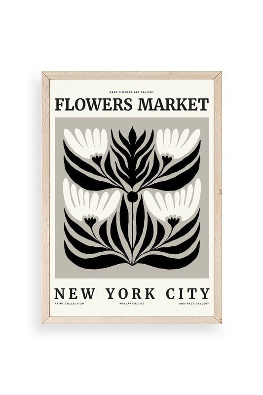 Çiçek Ahşap Çerçeveli Tablo 50 x 70