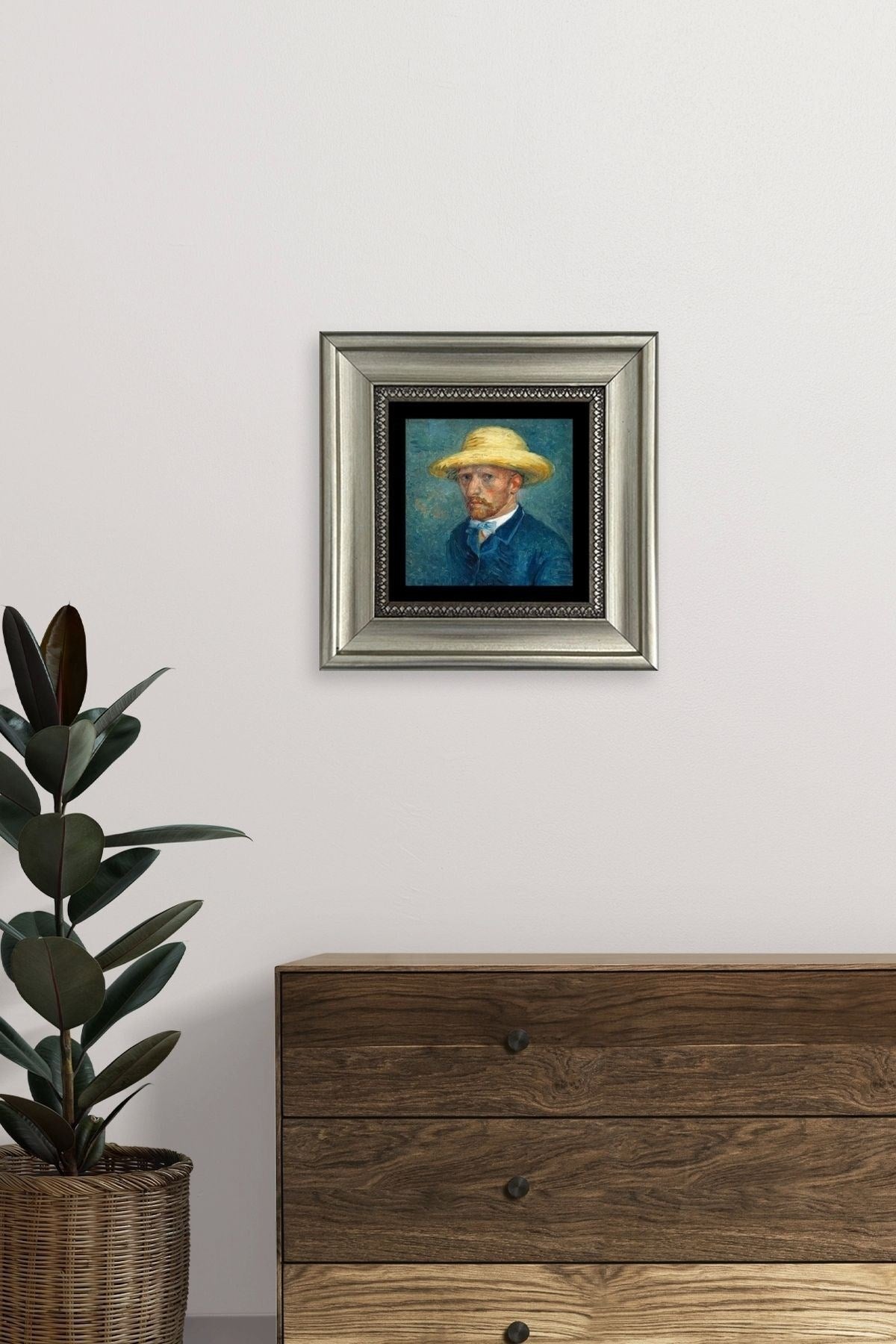 Van Gogh Çerçeveli Taş Tablo 20 cm